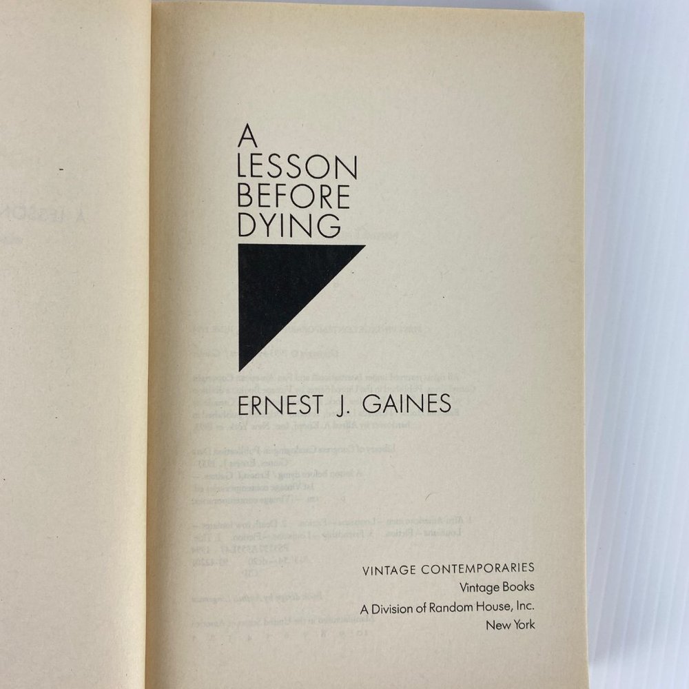 A Lesson Before Dying Book - Picture 9 of 10